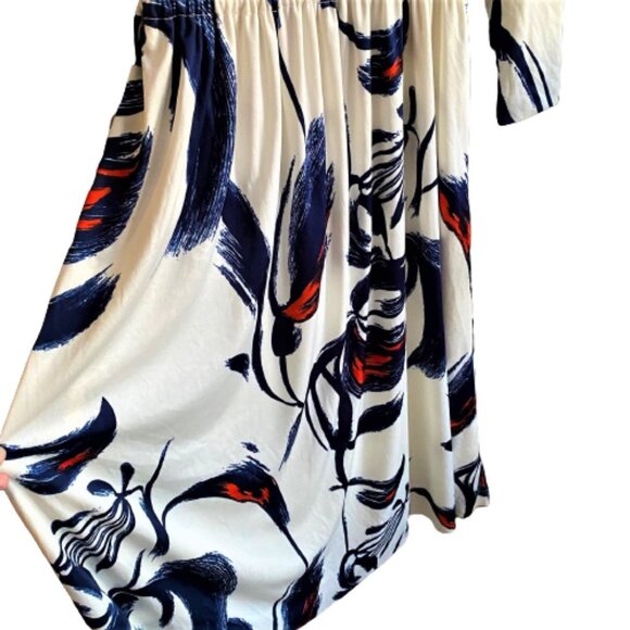 Vintage maxi dress 70s cowl neck, tie back, lined long sleeve - Picture 5 of 13